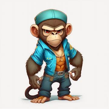 Mascot Monkey Stock Illustration