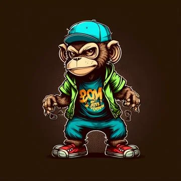 Mascot Monkey Stock Illustration