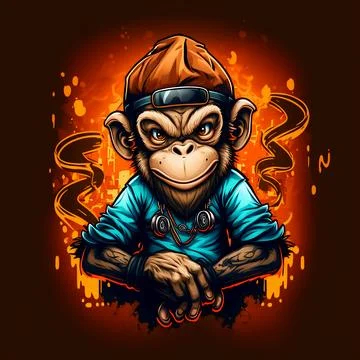 Mascot Monkey Stock Illustration