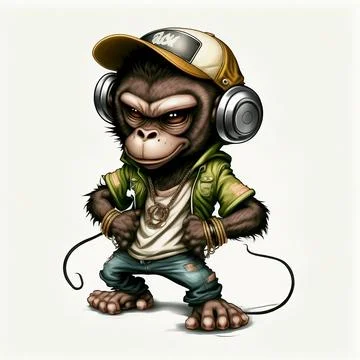 Mascot Monkey Stock Illustration
