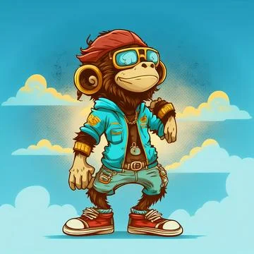 Mascot Monkey Stock Illustration