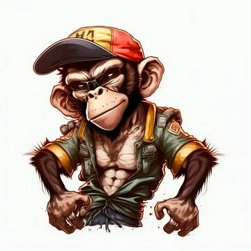 Mascot Monkey Stock Illustration