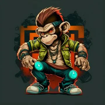 Mascot Monkey Stock Illustration