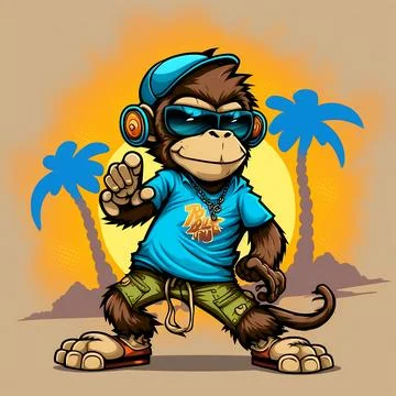 Mascot Monkey Stock Illustration