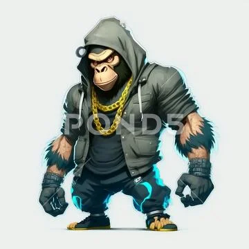 Mascot Monkey 스톡 일러스트