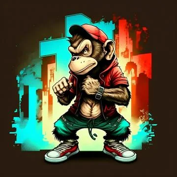 Mascot Monkey Stock Illustration