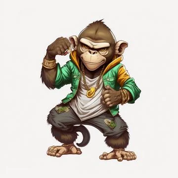 Mascot Monkey Stock Illustration