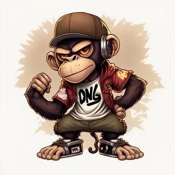 Mascot Monkey Stock Illustration