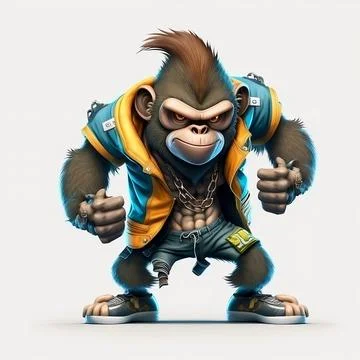 Mascot Monkey Stock Illustration