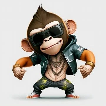 Mascot Monkey Stock Illustration