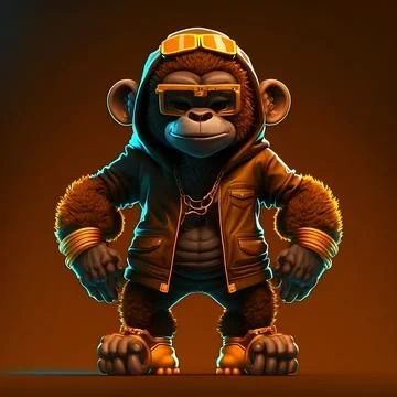 Mascot Monkey Stock Illustration