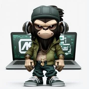 Mascot Monkey Stock Illustration