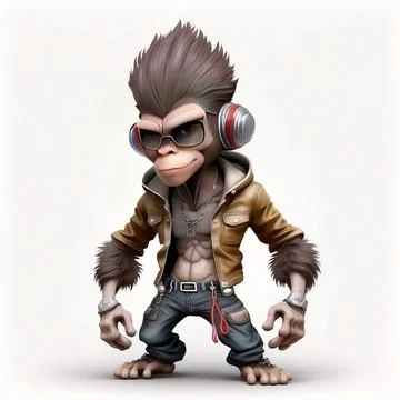 Mascot Monkey Stock Illustration