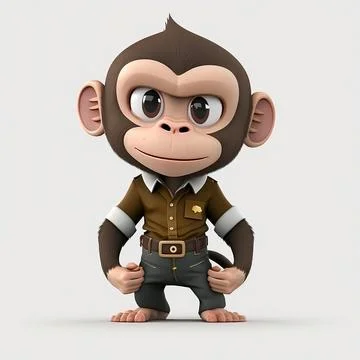 Mascot Monkey Stock Illustration