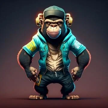 Mascot Monkey Stock Illustration