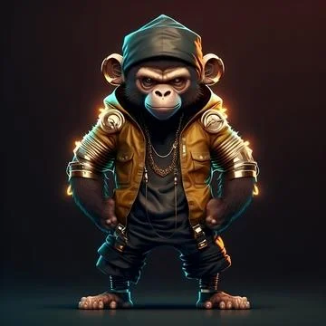 Mascot Monkey Stock Illustration