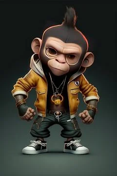 Mascot Monkey Stock Illustration