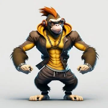 Mascot Monkey Stock Illustration