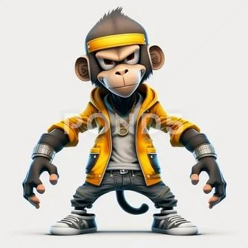 Mascot Monkey 스톡 일러스트