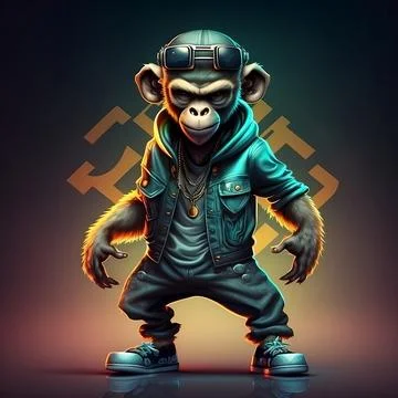 Mascot Monkey Stock Illustration