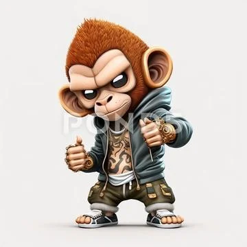 Mascot Monkey 스톡 일러스트