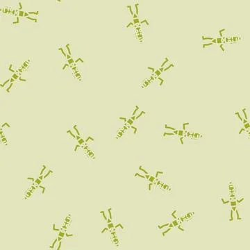 Mascot pen character glyph vector seamless pattern Stock Illustration
