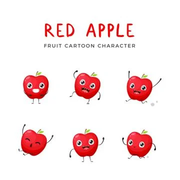 The Mascot of the Red Apple Stock Illustration