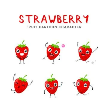 The Mascot of the Strawberry Stock Illustration