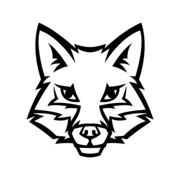 Mascot stylized fox head. Stock Illustration