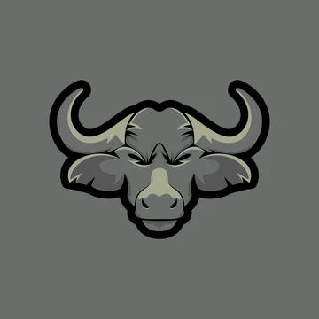 Mascot vector illustration of buffalo head Stock Illustration