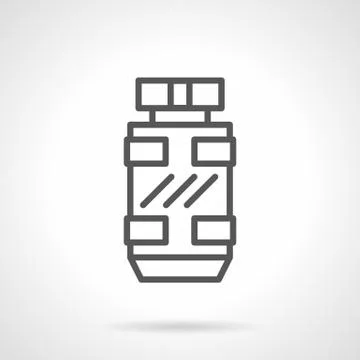 Masculine scent black line vector icon Stockillustratie