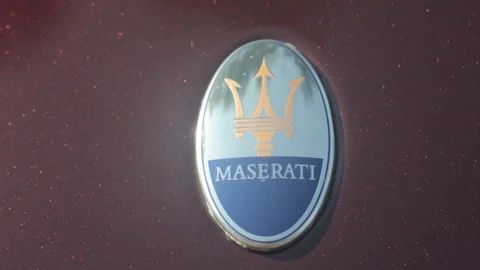 Maserati Logo Decal 6 Stock Footage 79030587