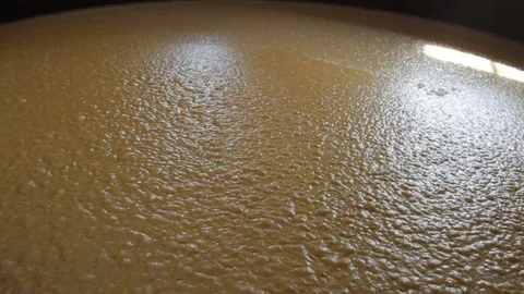Mash in fermentation vat Stock Footage 70111747