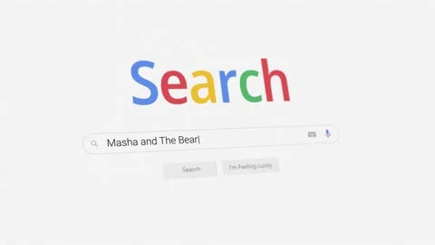 Masha and The Bear search on the internet bar Stock Footage 270910830