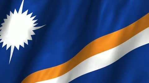 Mashall Islands Waving Flag Stock Footage 12309525