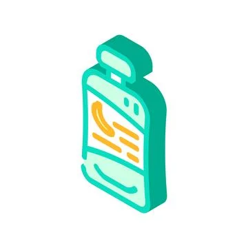 Mashed banana isometric icon vector illustration Stock Illustration