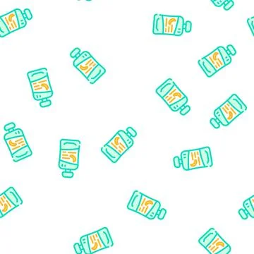 Mashed banana vector seamless pattern Stock Illustration
