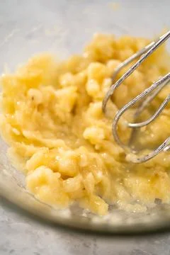 Mashed bananas Stock Photos