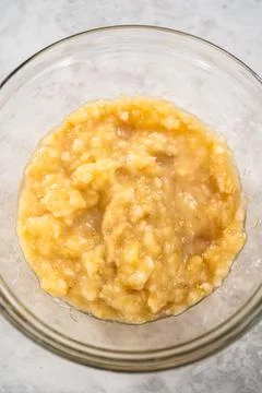 Mashed bananas Stock Photos