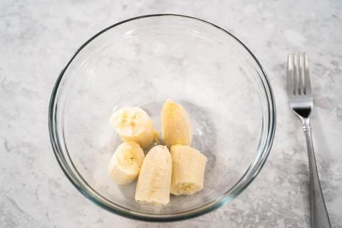 Mashed bananas Stockfoto's