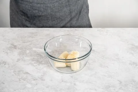 Mashed bananas Stock Photos