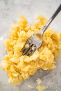 Mashed bananas Stock Photos