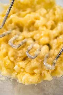 Mashed bananas Stock Photos