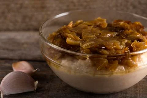 Mashed beans "iahnie" Stock Photos