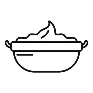 Mashed food icon outline vector. Mash potato Stock Illustration
