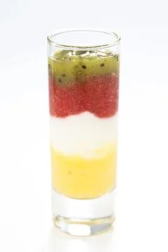 Mashed fruit cups without mixing Stock Photos
