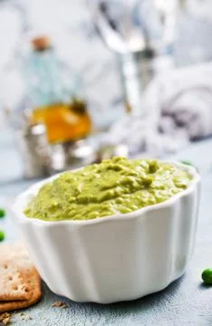 Mashed green peas Foto stock