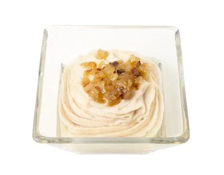 Mashed kidney beans with fried onion. Stock Photos