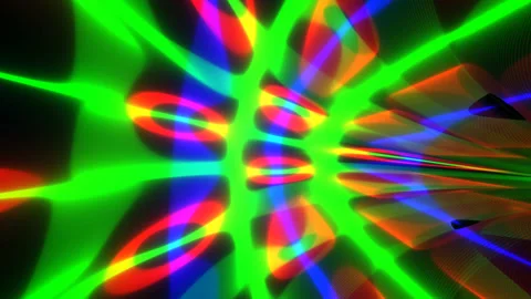 Mashed Up Mess of Rgb Colours in Generated Shape Stock Footage 139715468