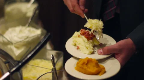 Mashed Potato Bar Video stock 53584328